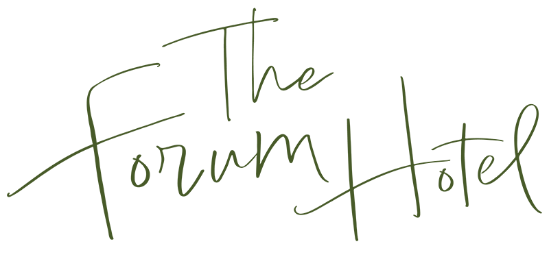 The Forum Hotel Script Logo
